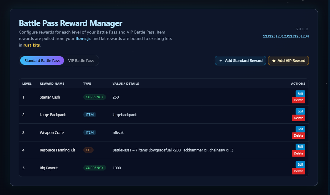 Battlepass Manager