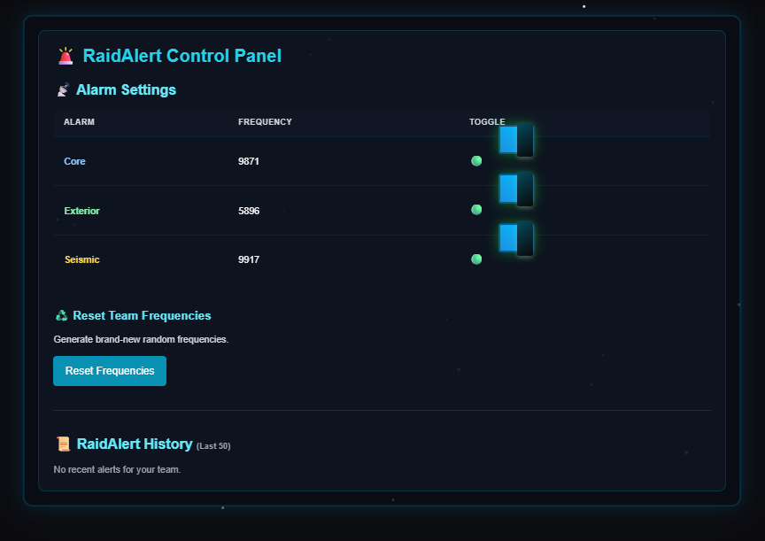 RaidAlert Screenshot